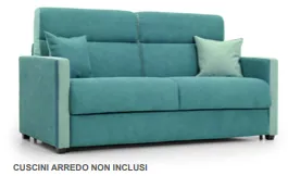 Divano 3 posti letto modello PARADISE turchese