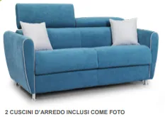Divano 3 posti letto modello GINA.style turchese