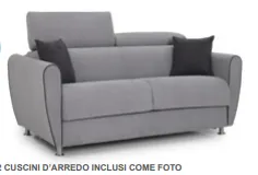 Divano 3 posti letto modello GINA.style grigio