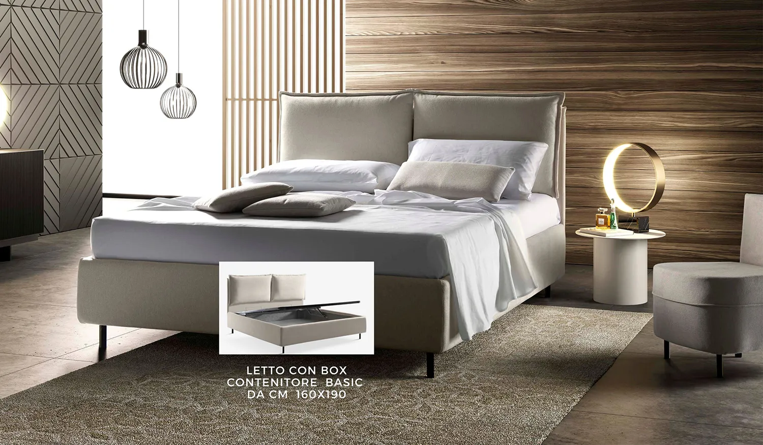 Letto con box contenitore